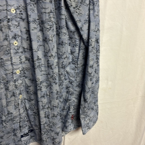 English Laundry Men’s Blue Checkered and Ivy Dress Shirt Size US 17 36/37 - Picture 5 of 9